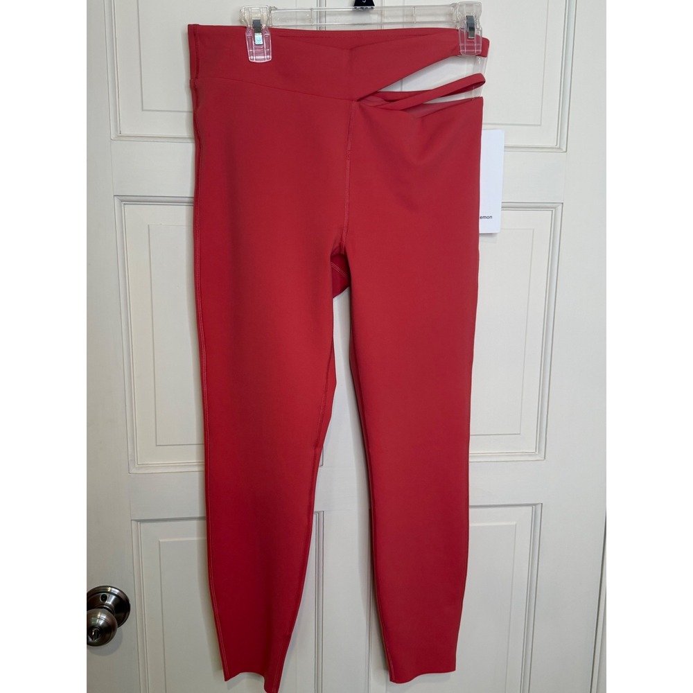 Lululemon Cut-Out Waist HR Train Tight 25 Desert Sun Red LW5GR1S Size 10 NWT - Picture 2 of 6